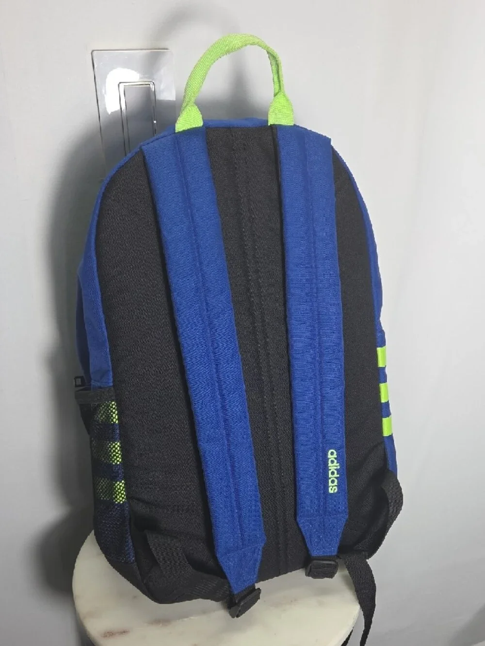 Adidas Royal Blue Backpack with Neon Yellow Accents